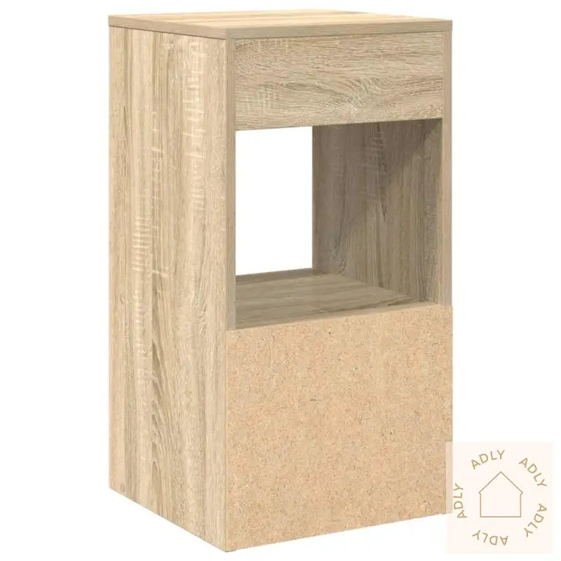 Nattbord Med Skuff 2 Stk Sonoma Eik 35X34X66,5 Cm