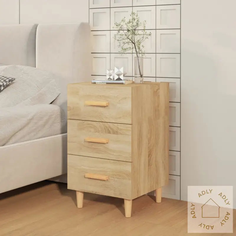 Nattbord Sonoma Eik 40X40X66 Cm Konstruert Tre