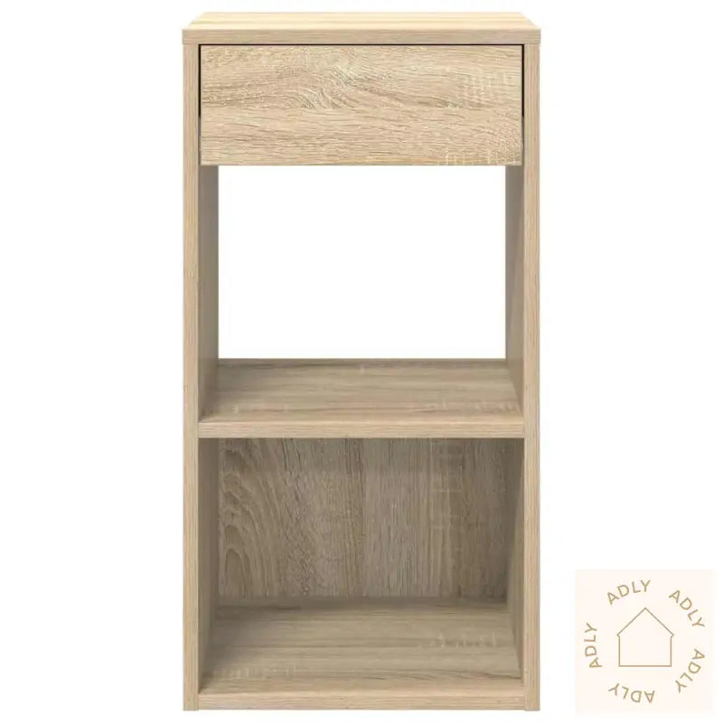 Nattbord Med Skuff 2 Stk Sonoma Eik 35X34X66,5 Cm