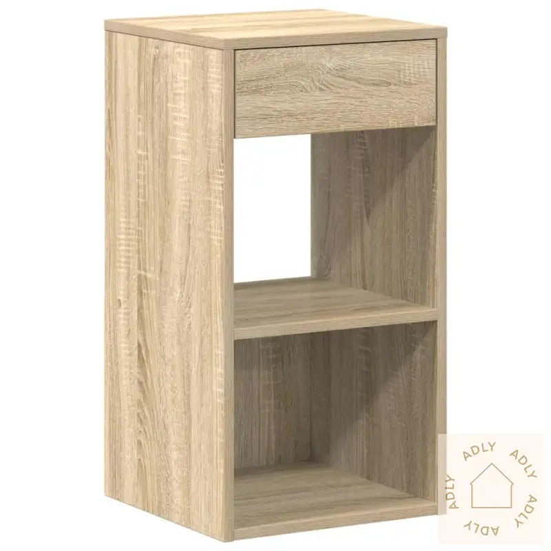 Nattbord Med Skuff 2 Stk Sonoma Eik 35X34X66,5 Cm