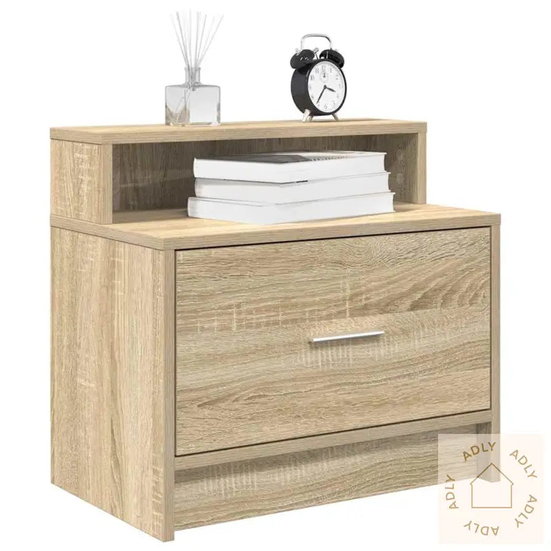 Nattbord Med Skuff 2 Stk Sonoma Eik 51X31X47 Cm