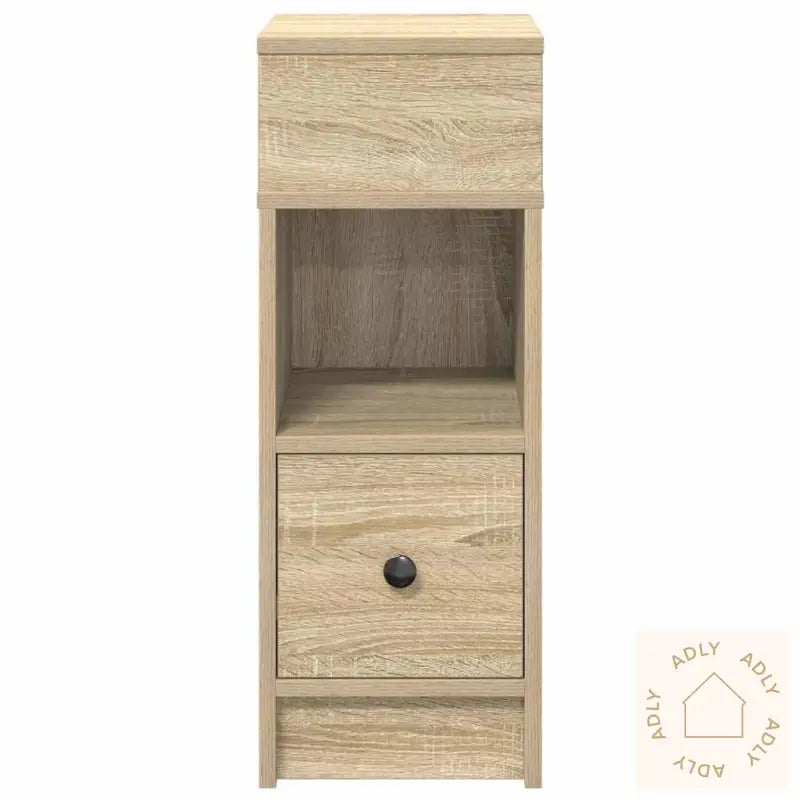 Nattbord Med Skuff Sonoma Eik 25X31X66 Cm