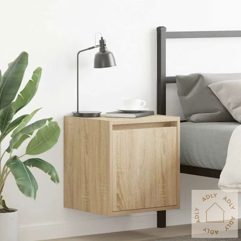 Veggmontert Nattbord Sonoma Eik 38X34X40 Cm