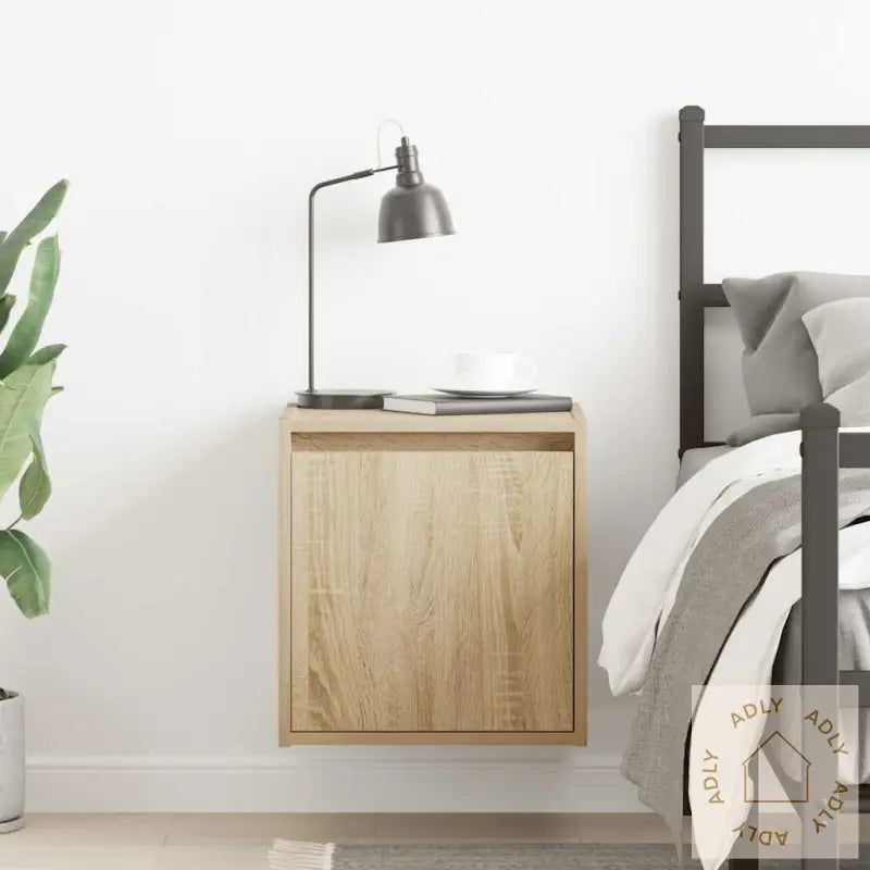 Veggmontert Nattbord Sonoma Eik 38X34X40 Cm