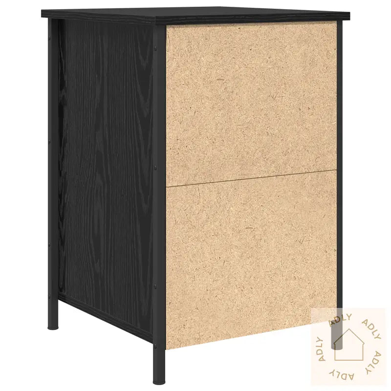 Nattbord 2 Stk Sort Eik 40X42X60 Cm Konstruert Tre