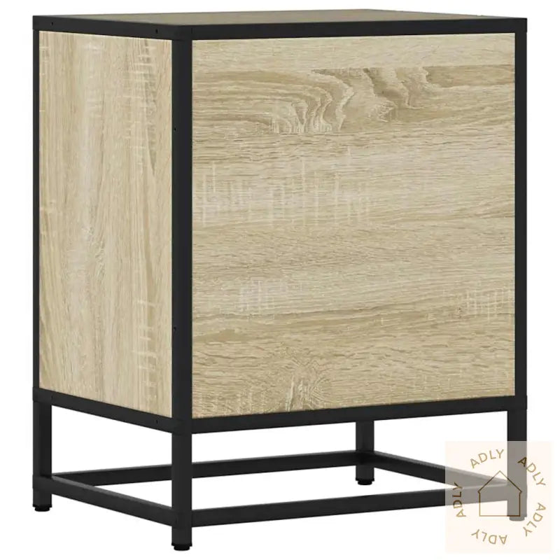 Nattbord Sonoma Eik 40X31X50 Cm Konstruert Tre Og Metall