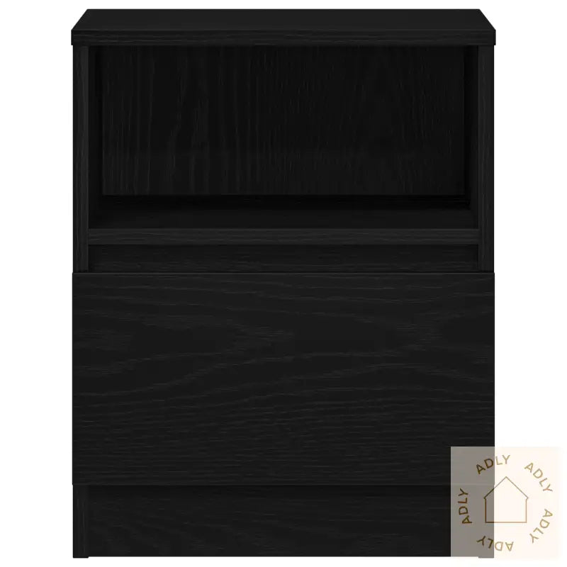 Nattbord 2 Stk Svart Eik 40X40X50 Cm Laget Av Tre