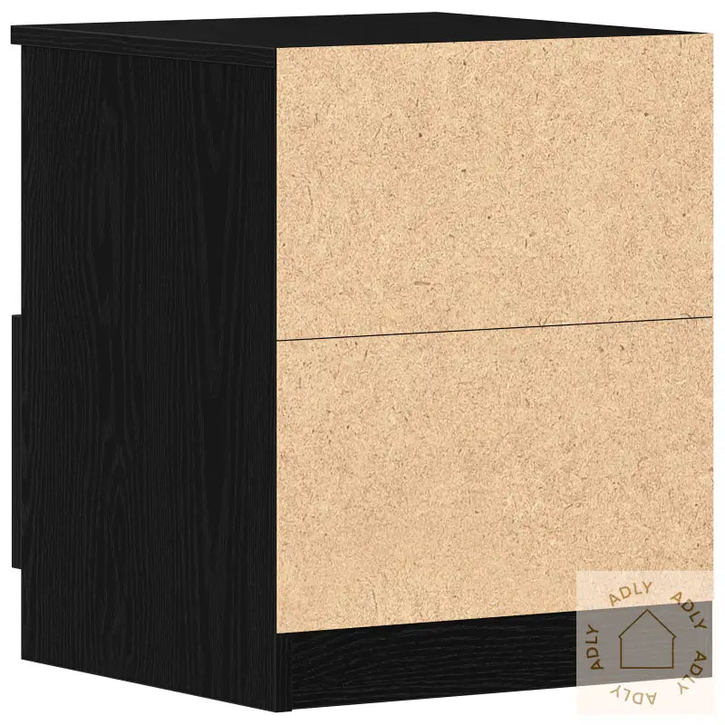 Nattbord 2 Stk Svart Eik 40X40X50 Cm Laget Av Tre
