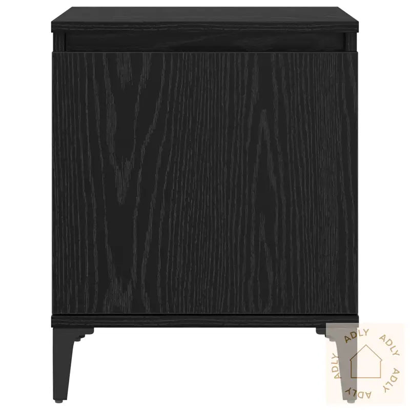 Svart Eik Nattbord Svart Eik Konstruert Tre 40 X 30 X 50 Cm