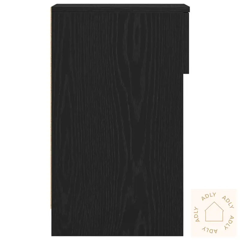 Nattbord Med Skuff Svart Eik 20X36X60 Cm