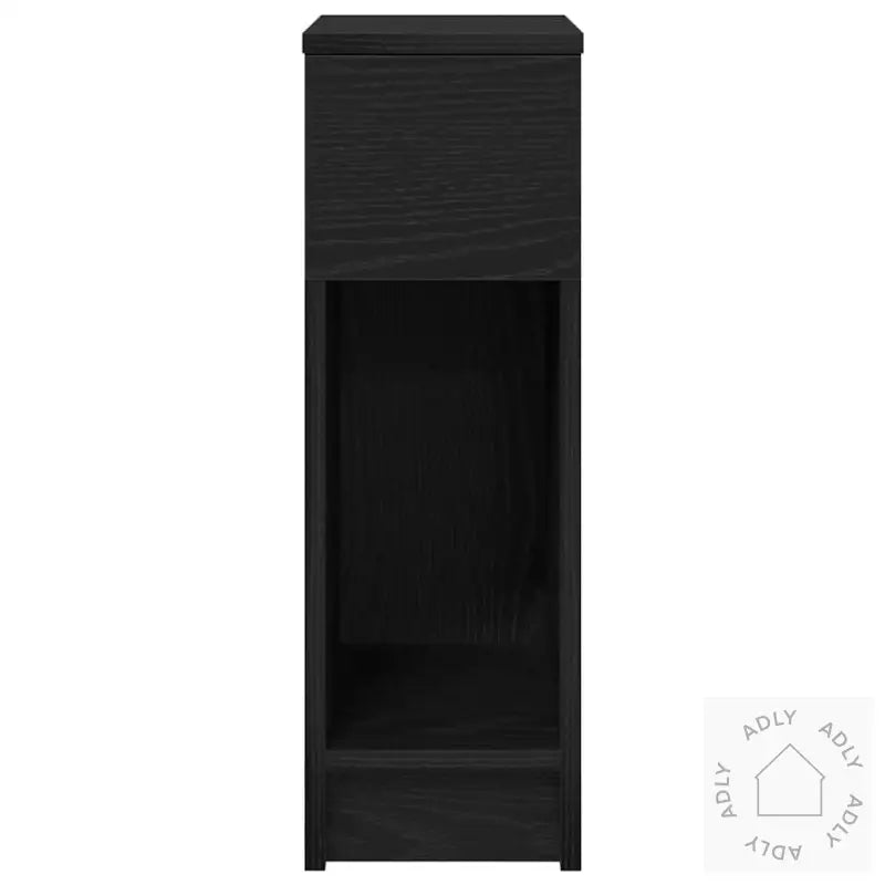 Nattbord Med Skuff Svart Eik 20X36X60 Cm