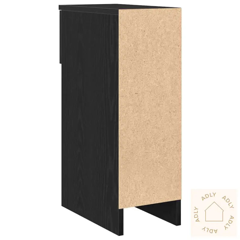 Nattbord Med Skuff 2 Stk Svart Eik 20X36X60 Cm