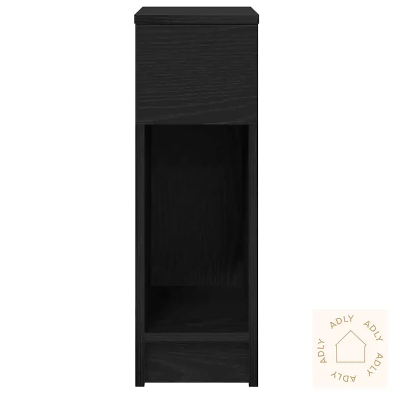 Nattbord Med Skuff 2 Stk Svart Eik 20X36X60 Cm