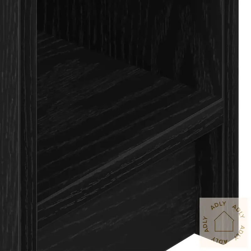 Nattbord Med Skuff 2 Stk Svart Eik 20X36X60 Cm