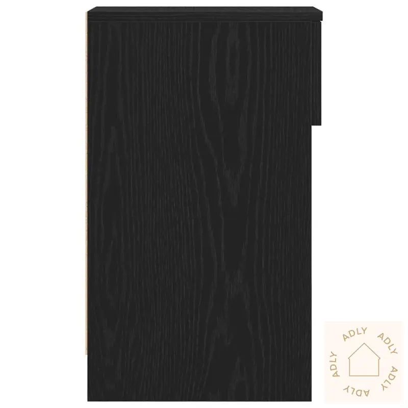 Nattbord Med Skuff 2 Stk Svart Eik 20X36X60 Cm