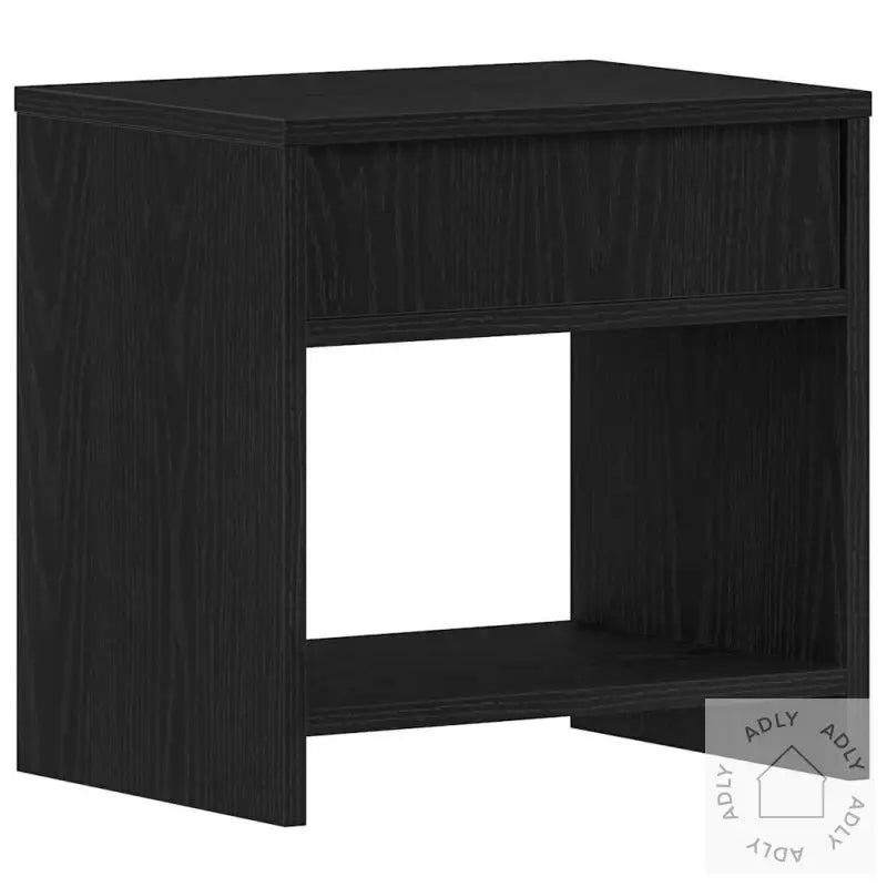 Nattbord Svart Eik 40X30X40 Cm Konstruert Tre