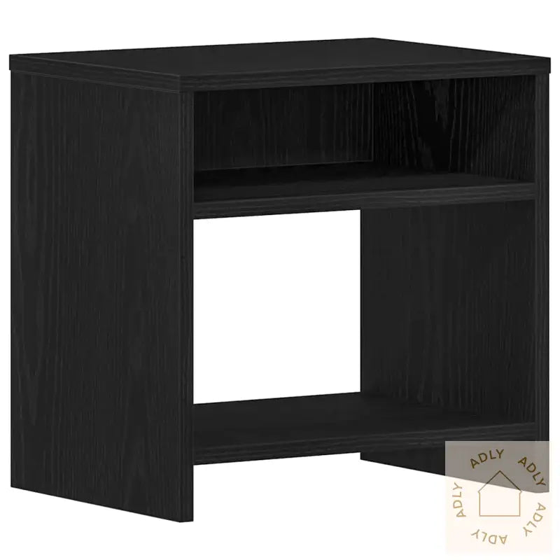Nattbord Svart Eik 40X30X40 Cm Konstruert Tre