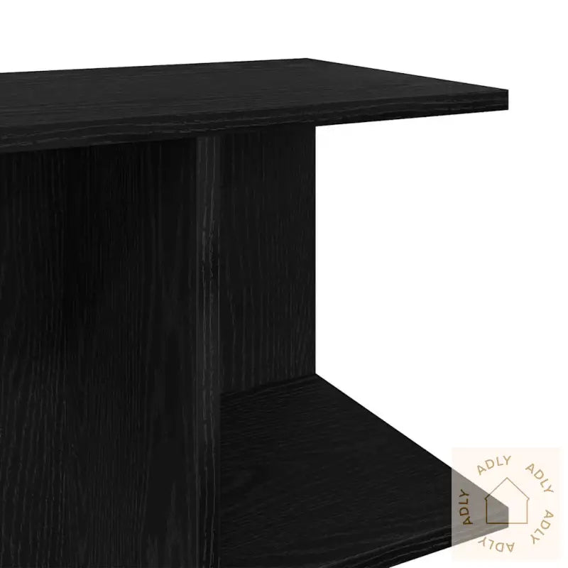 Nattbord 2 Stk Svart Eik 46,5X29X61 Cm Konstruert Tre