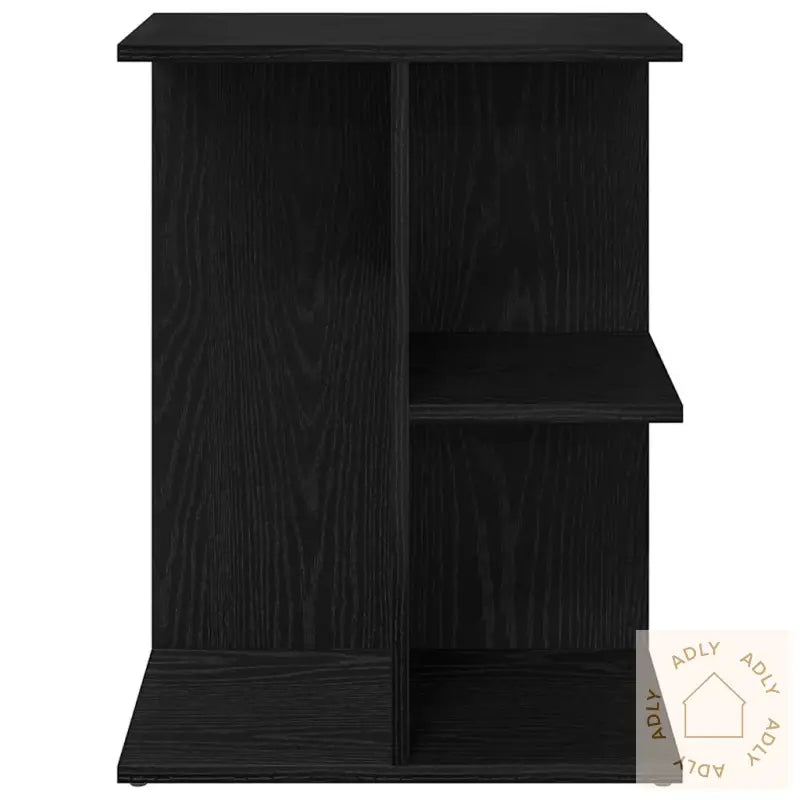 Nattbord Svart Eik 46,5X29X61 Cm Konstruert Tre