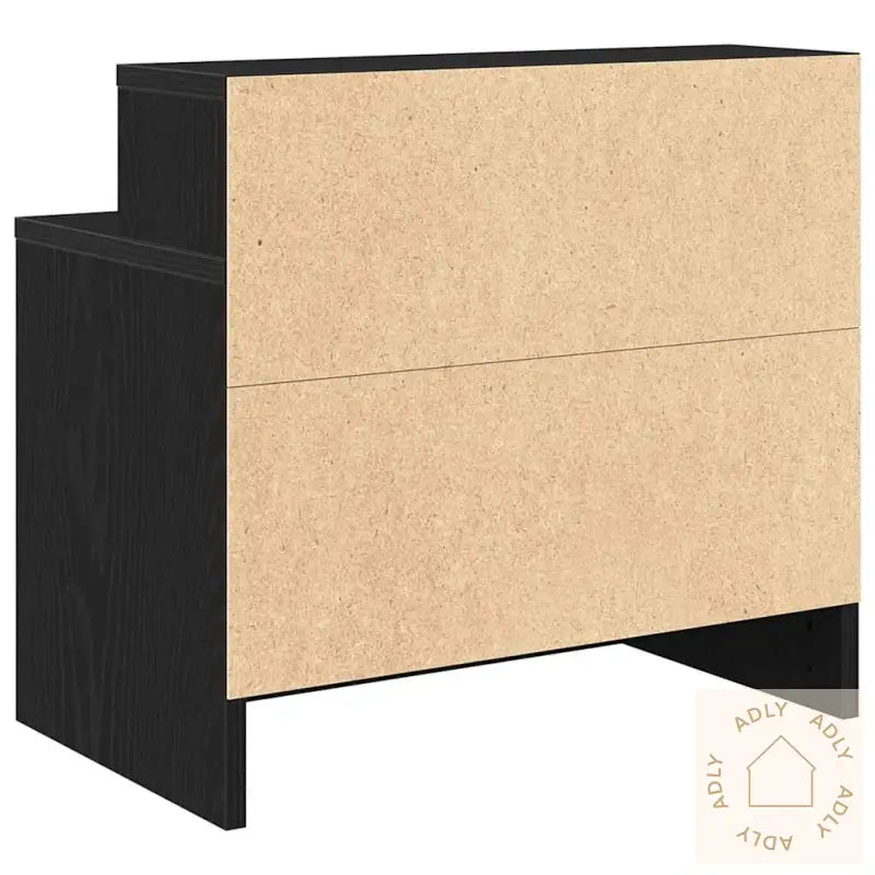 Nattbord Med Skuff Svart Eik 51X31X47 Cm