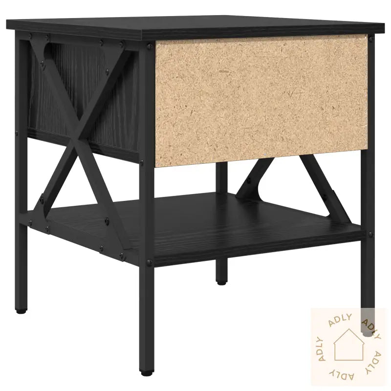 Nattbord 2 Stk Svart Eik 40X42X45 Cm Konstruksjonsbord