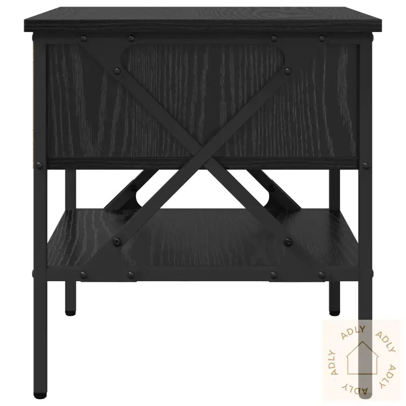 Nattbord 2 Stk Svart Eik 40X42X45 Cm Konstruksjonsbord