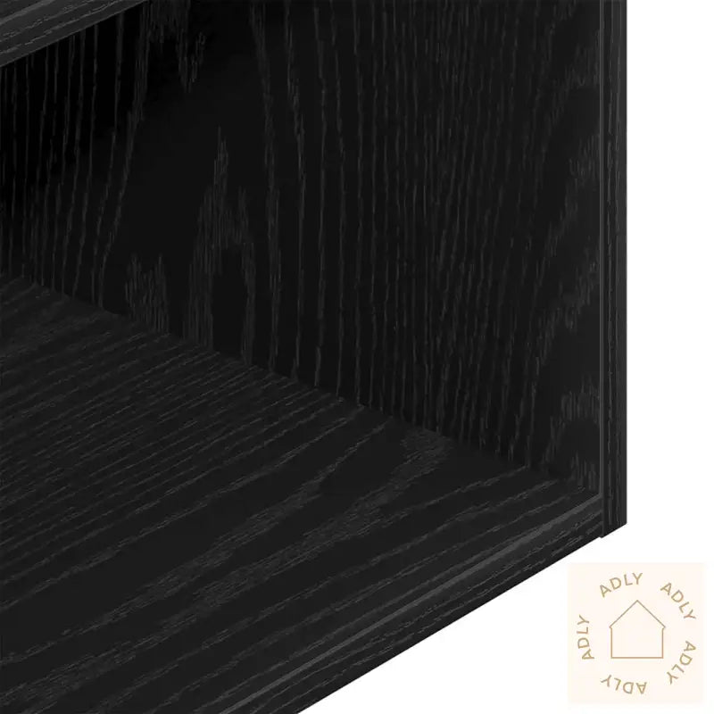 Nattbord Med Skuff 2 Stk Svart Eik 35X34X66,5 Cm