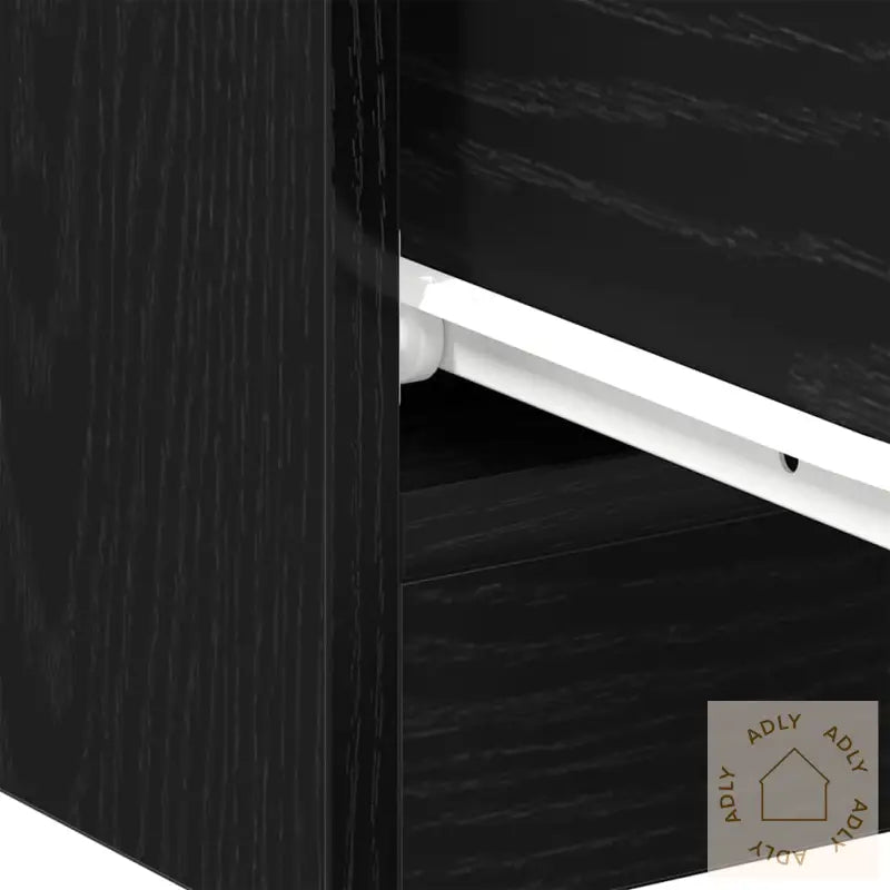 Nattbord Svart Eik 40X30X40 Cm Konstruert Tre