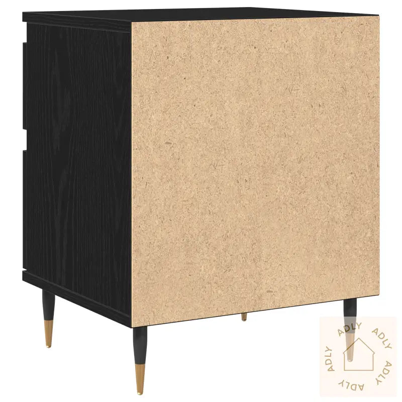 Nattbord 2Stk Svart Eik 40X35X50 Cm Konstruert Tre