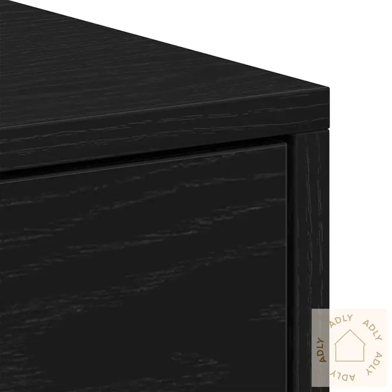 Nattbord Svart Eik 40X30X40 Cm Konstruert Tre