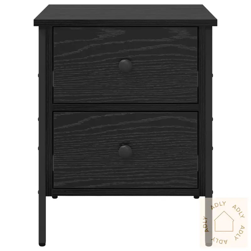 Nattbord Svart Eik 40X42X50 Cm Konstruert Tre