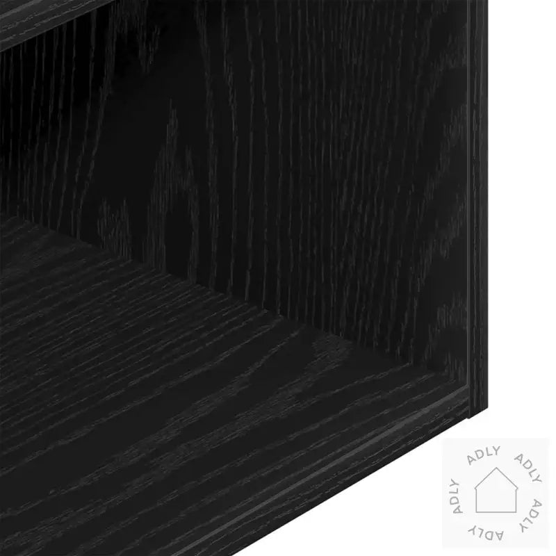 Nattbord Med Skuff Svart Eik 35X34X66,5 Cm