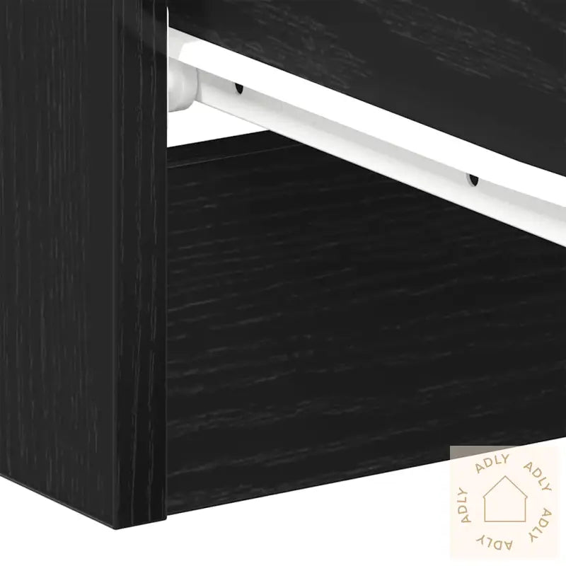 Nattbord 2 Stk Svart Eik 38X35X55 Cm Konstruert Tre