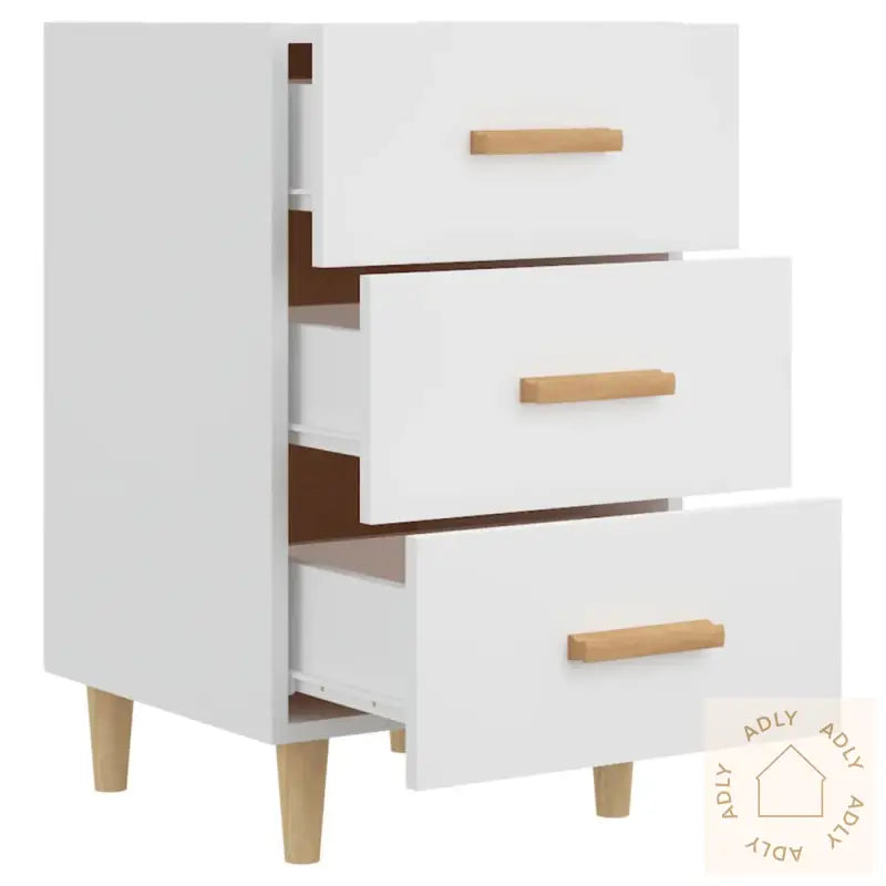 Nattbord Hvit 40X40X66 Cm Konstruert Tre