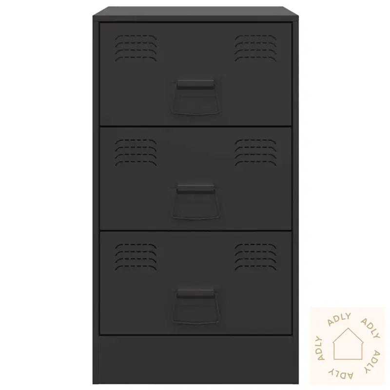 Nattbord Svart 34,5X39X62 Cm Stål