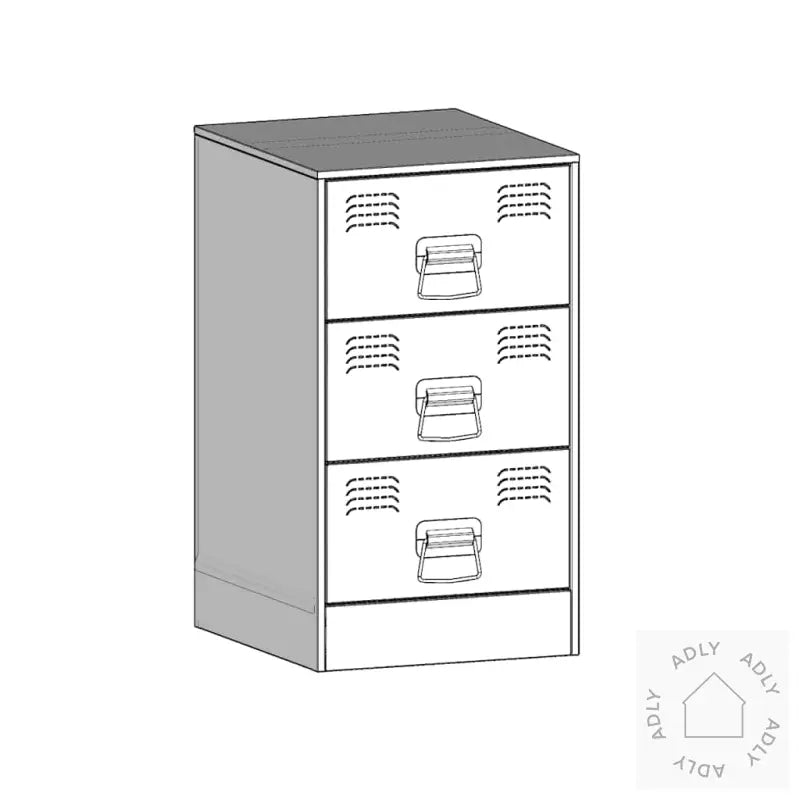 Nattbord Svart 34,5X39X62 Cm Stål