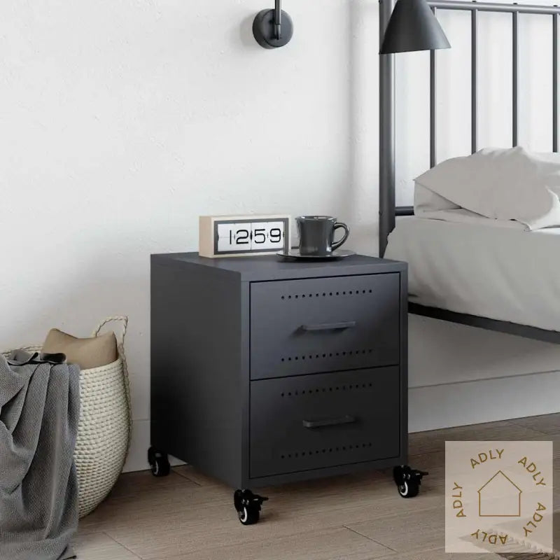 Nattbord Antrasitt 36X39X43,5 Cm Stål