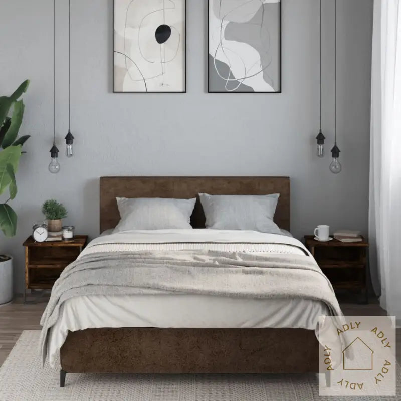 Nattbord Røkt Eik 2 Stk 40X30X40 Cm Konstruert Tre