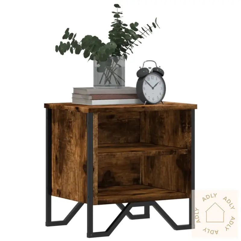 Nattbord Røkt Eik 2 Stk 40X30X40 Cm Konstruert Tre