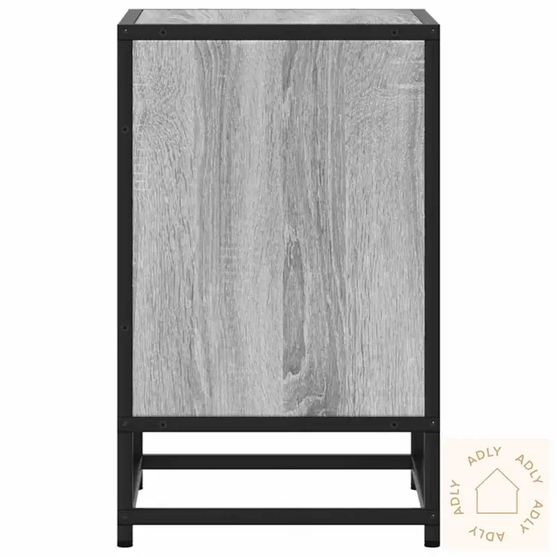 Nattbord Grå Sonoma 40X31X50 Cm Konstruert Tre Og Metall