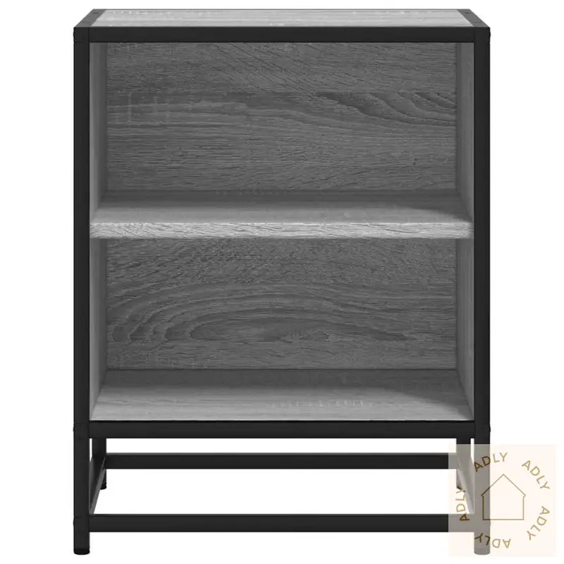 Nattbord Grå Sonoma 40X31X50 Cm Konstruert Tre Og Metall