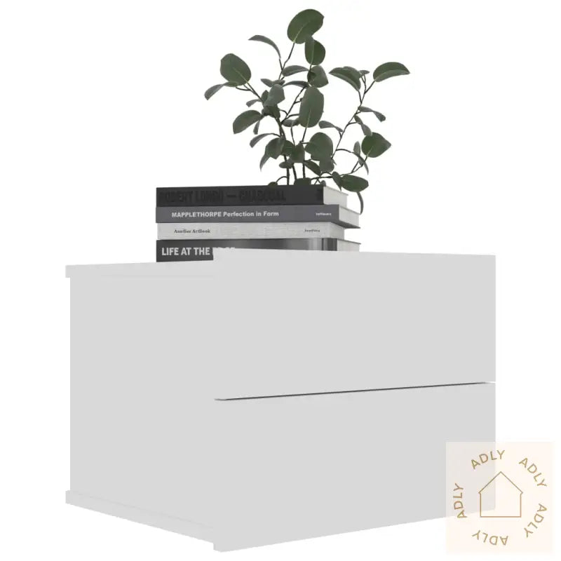 Nattbord 2 Stk Hvit 40X30X30 Cm Konstruert Tre