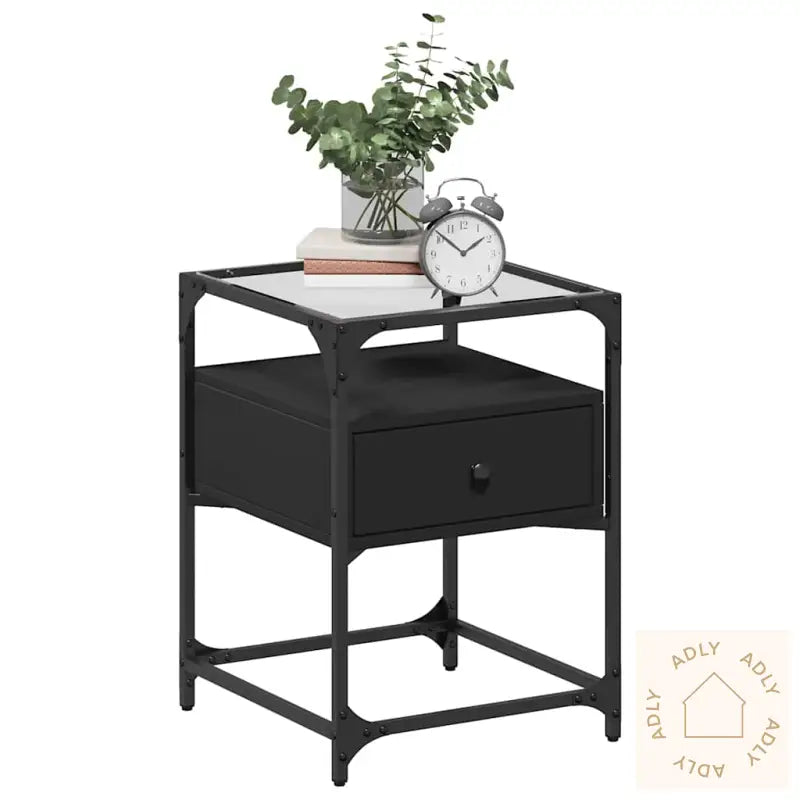 Nattbord 2 Stk Svart 40X40X55 Cm Konstruert Tre