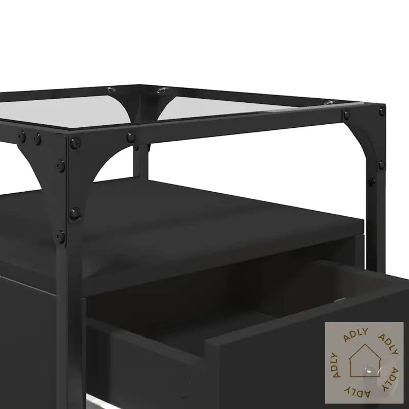 Nattbord 2 Stk Svart 40X40X55 Cm Konstruert Tre