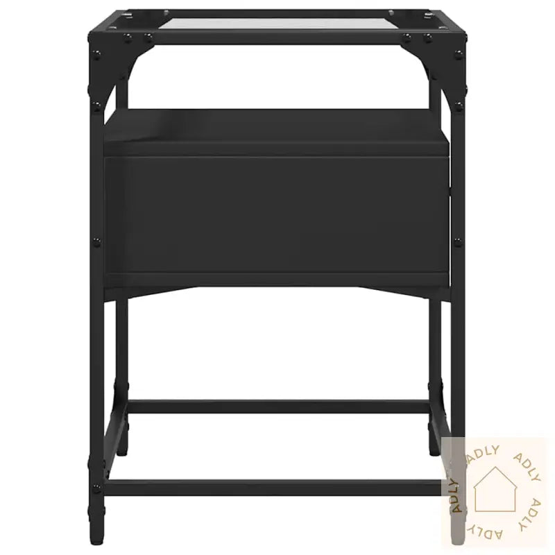 Nattbord 2 Stk Svart 40X40X55 Cm Konstruert Tre