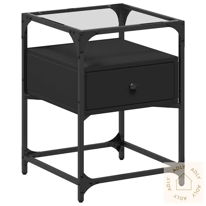 Nattbord 2 Stk Svart 40X40X55 Cm Konstruert Tre