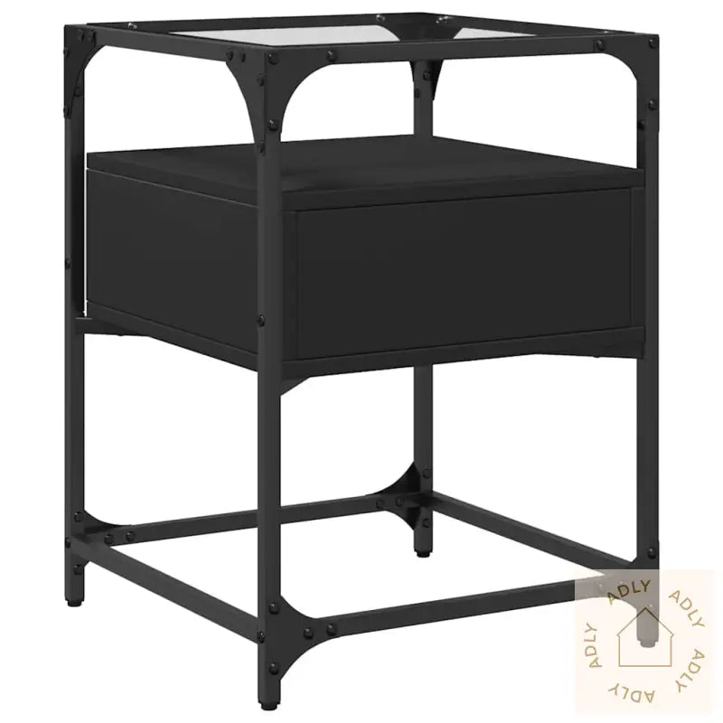 Nattbord 2 Stk Svart 40X40X55 Cm Konstruert Tre