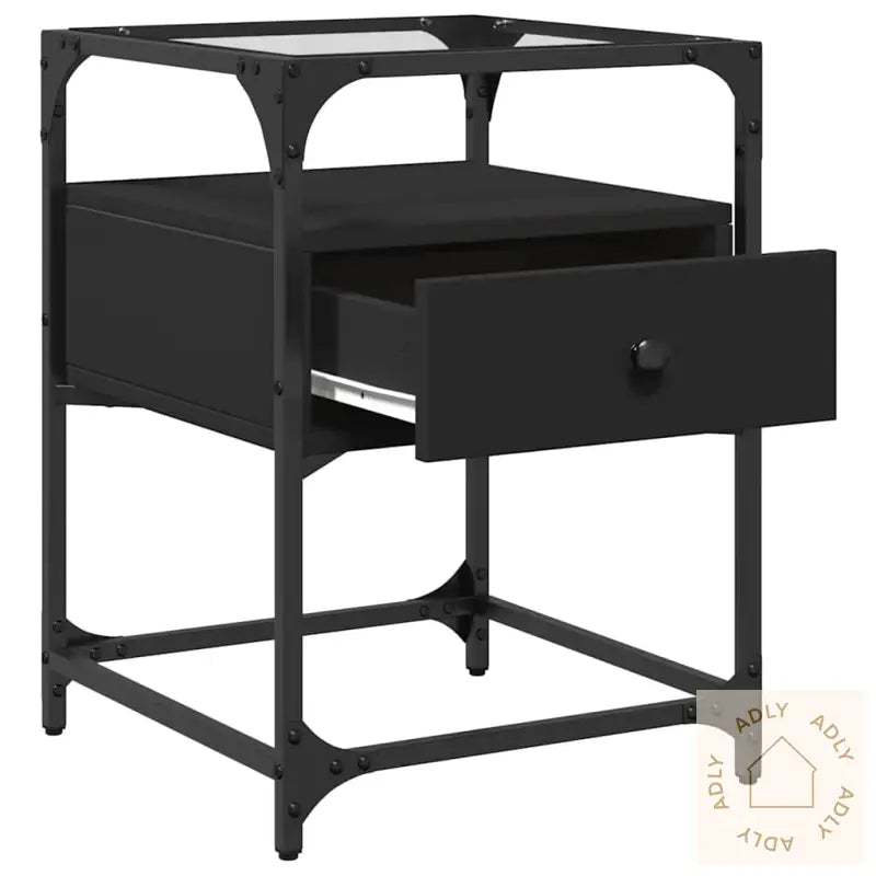 Nattbord 2 Stk Svart 40X40X55 Cm Konstruert Tre