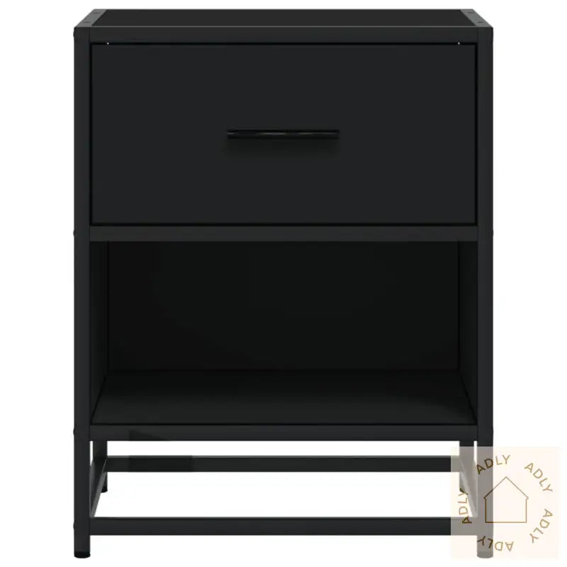 Nattbord Svart 40X31X50 Cm Heltre Furu