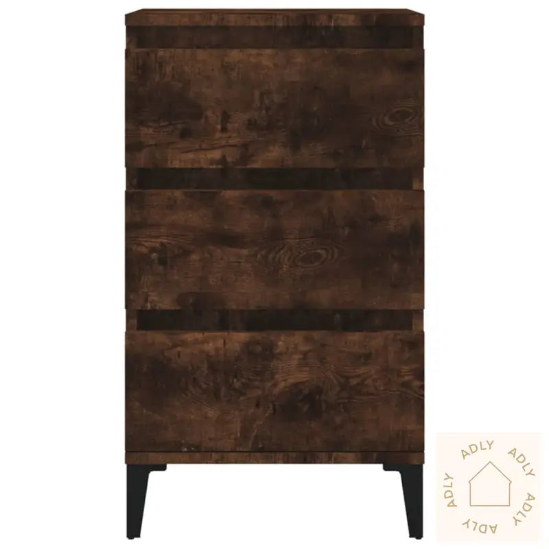 Nattbord Røkt Eik 40X35X70 Cm Konstruert Tre